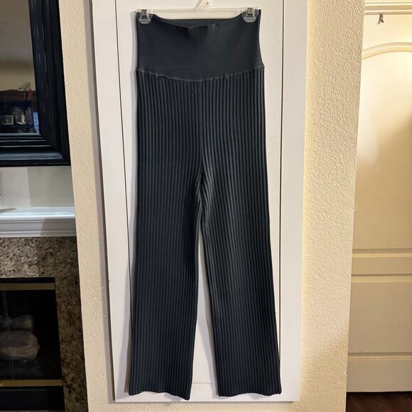 M.M. Lafleur The Finley Stretch Pant Ribbed Jardigan Knit GRAY Elastic Large - Picture 5 of 11